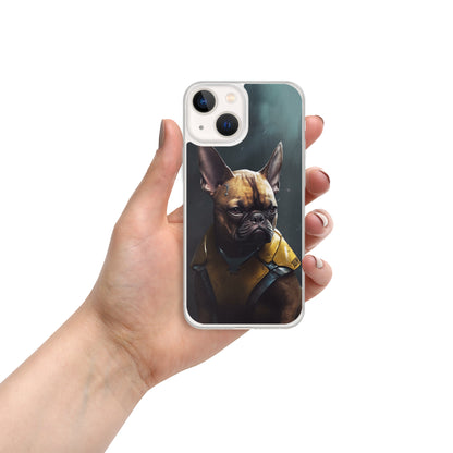 Chic Frenchie Illustrated iPhone Case - Ideal Present for Canine Aficionados