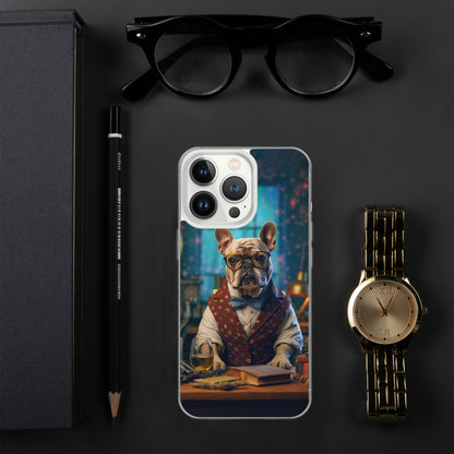 Professor Frenchie iPhone Case - A Sophisticated and Witty Choice for Pet Lovers and Academic Enthusiasts