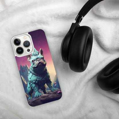 Dinosaur Frenchie iPhone Case - A Quirky and Prehistoric Choice for Pet Lovers and Dinosaur Admirers