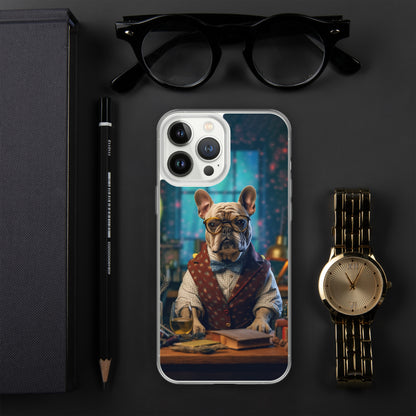 Professor Frenchie iPhone Case - A Sophisticated and Witty Choice for Pet Lovers and Academic Enthusiasts