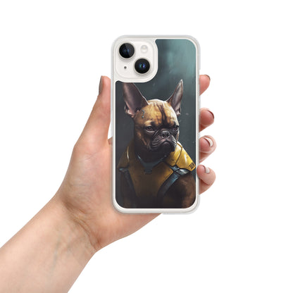 Chic Frenchie Illustrated iPhone Case - Ideal Present for Canine Aficionados