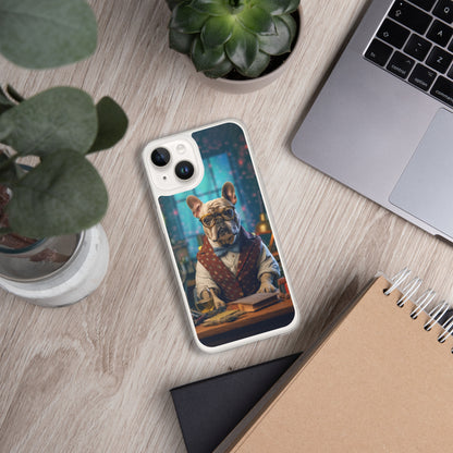 Professor Frenchie iPhone Case - A Sophisticated and Witty Choice for Pet Lovers and Academic Enthusiasts