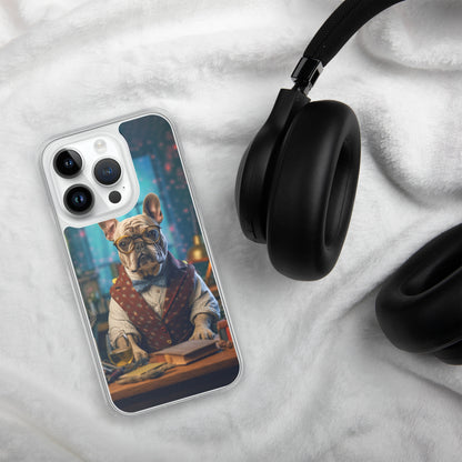 Professor Frenchie iPhone Case - A Sophisticated and Witty Choice for Pet Lovers and Academic Enthusiasts