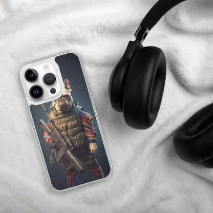 Soldier Frenchie iPhone Case - A Brave and Lovable Choice for Pet Lovers and Military Supporters