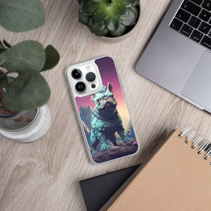 Dinosaur Frenchie iPhone Case - A Quirky and Prehistoric Choice for Pet Lovers and Dinosaur Admirers