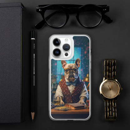 Professor Frenchie iPhone Case - A Sophisticated and Witty Choice for Pet Lovers and Academic Enthusiasts