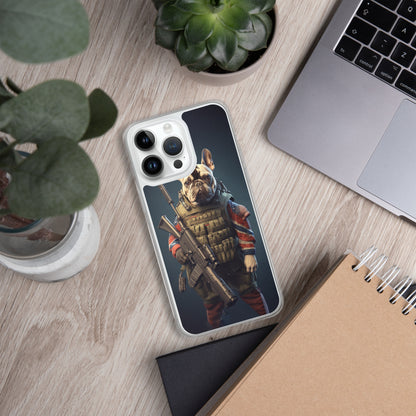 Soldier Frenchie iPhone Case - A Brave and Lovable Choice for Pet Lovers and Military Supporters