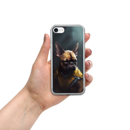 Chic Frenchie Illustrated iPhone Case - Ideal Present for Canine Aficionados