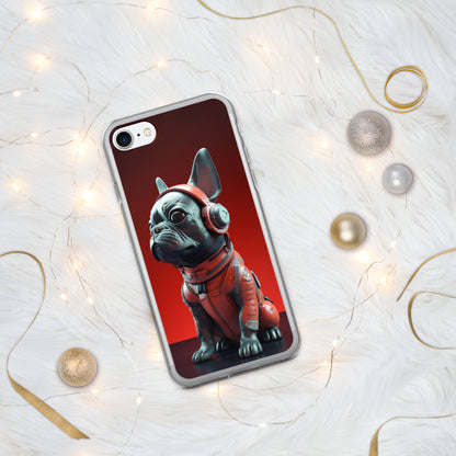 Durable Elegance iPhone Case - Exquisite Frenchie Hybrid Design for Chic Protection