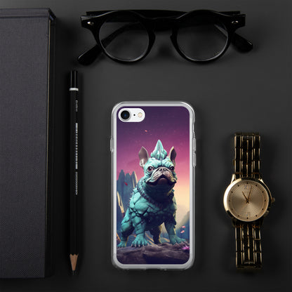 Dinosaur Frenchie iPhone Case - A Quirky and Prehistoric Choice for Pet Lovers and Dinosaur Admirers