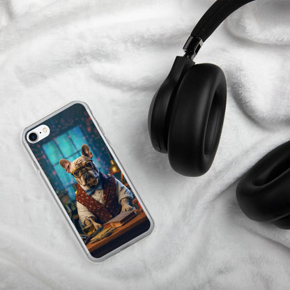 Professor Frenchie iPhone Case - A Sophisticated and Witty Choice for Pet Lovers and Academic Enthusiasts