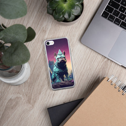 Dinosaur Frenchie iPhone Case - A Quirky and Prehistoric Choice for Pet Lovers and Dinosaur Admirers