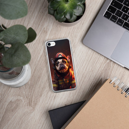 Firefighter Frenchie iPhone Case - A Brave and Adorable Choice for Pet Lovers and Firefighter Admirers