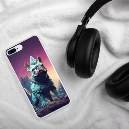 Dinosaur Frenchie iPhone Case - A Quirky and Prehistoric Choice for Pet Lovers and Dinosaur Admirers