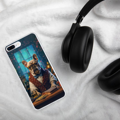 Professor Frenchie iPhone Case - A Sophisticated and Witty Choice for Pet Lovers and Academic Enthusiasts