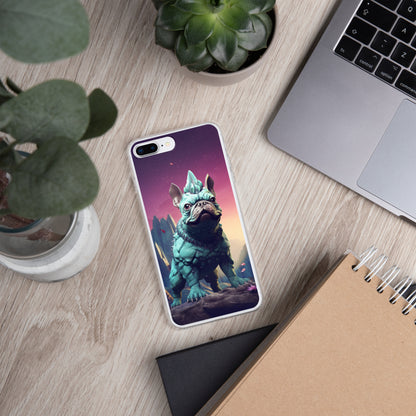 Dinosaur Frenchie iPhone Case - A Quirky and Prehistoric Choice for Pet Lovers and Dinosaur Admirers