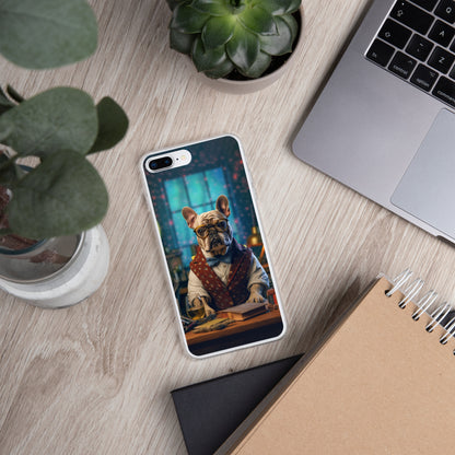 Professor Frenchie iPhone Case - A Sophisticated and Witty Choice for Pet Lovers and Academic Enthusiasts