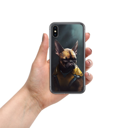 Chic Frenchie Illustrated iPhone Case - Ideal Present for Canine Aficionados