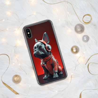 Durable Elegance iPhone Case - Exquisite Frenchie Hybrid Design for Chic Protection