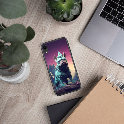 Dinosaur Frenchie iPhone Case - A Quirky and Prehistoric Choice for Pet Lovers and Dinosaur Admirers