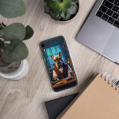 Professor Frenchie iPhone Case - A Sophisticated and Witty Choice for Pet Lovers and Academic Enthusiasts