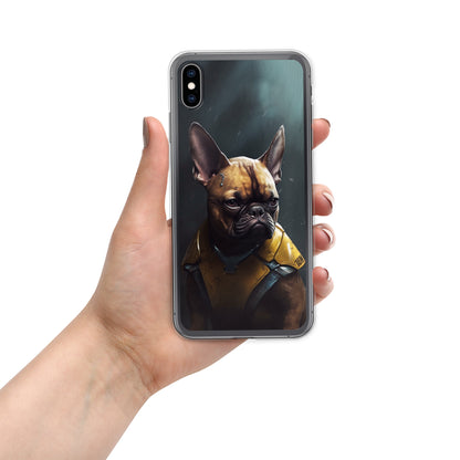 Chic Frenchie Illustrated iPhone Case - Ideal Present for Canine Aficionados