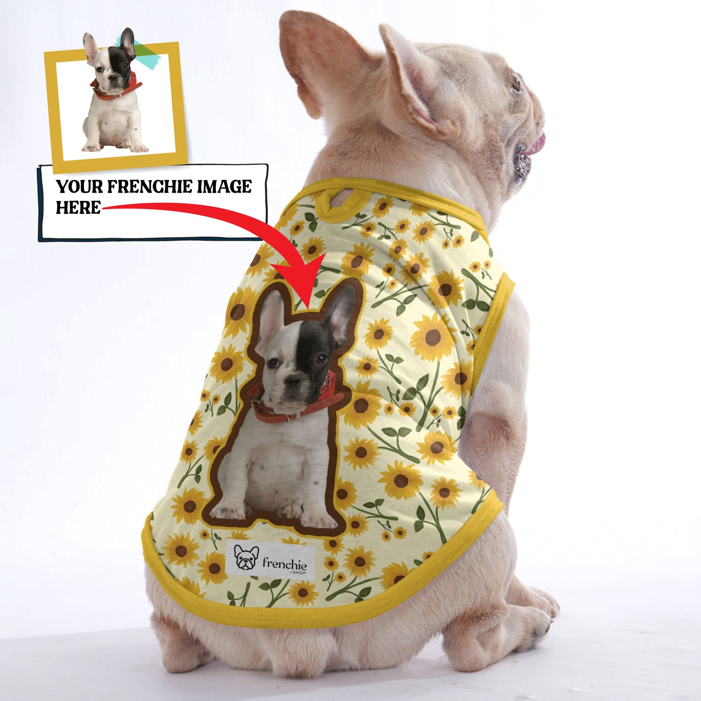 Personalized Shirt for Frenchies with Your Pup’s Image - Frenchie Shop Original