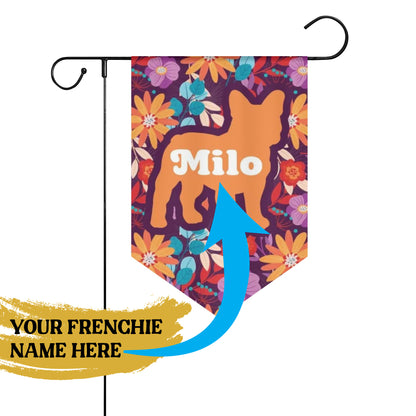 Custom Garden Flag Banner with French Bulldog Name