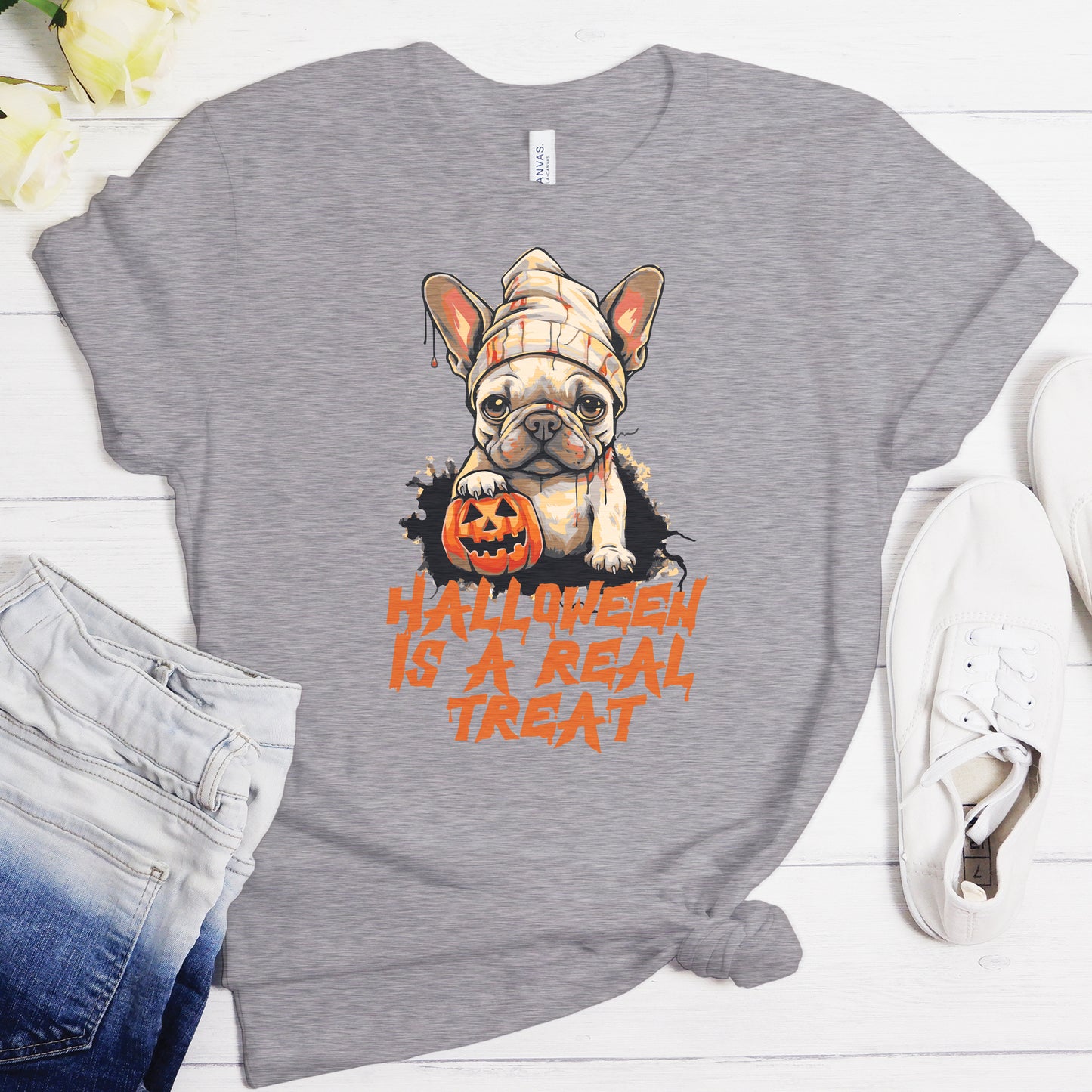 Chic Frenchie Halloween - Unisex T-Shirt