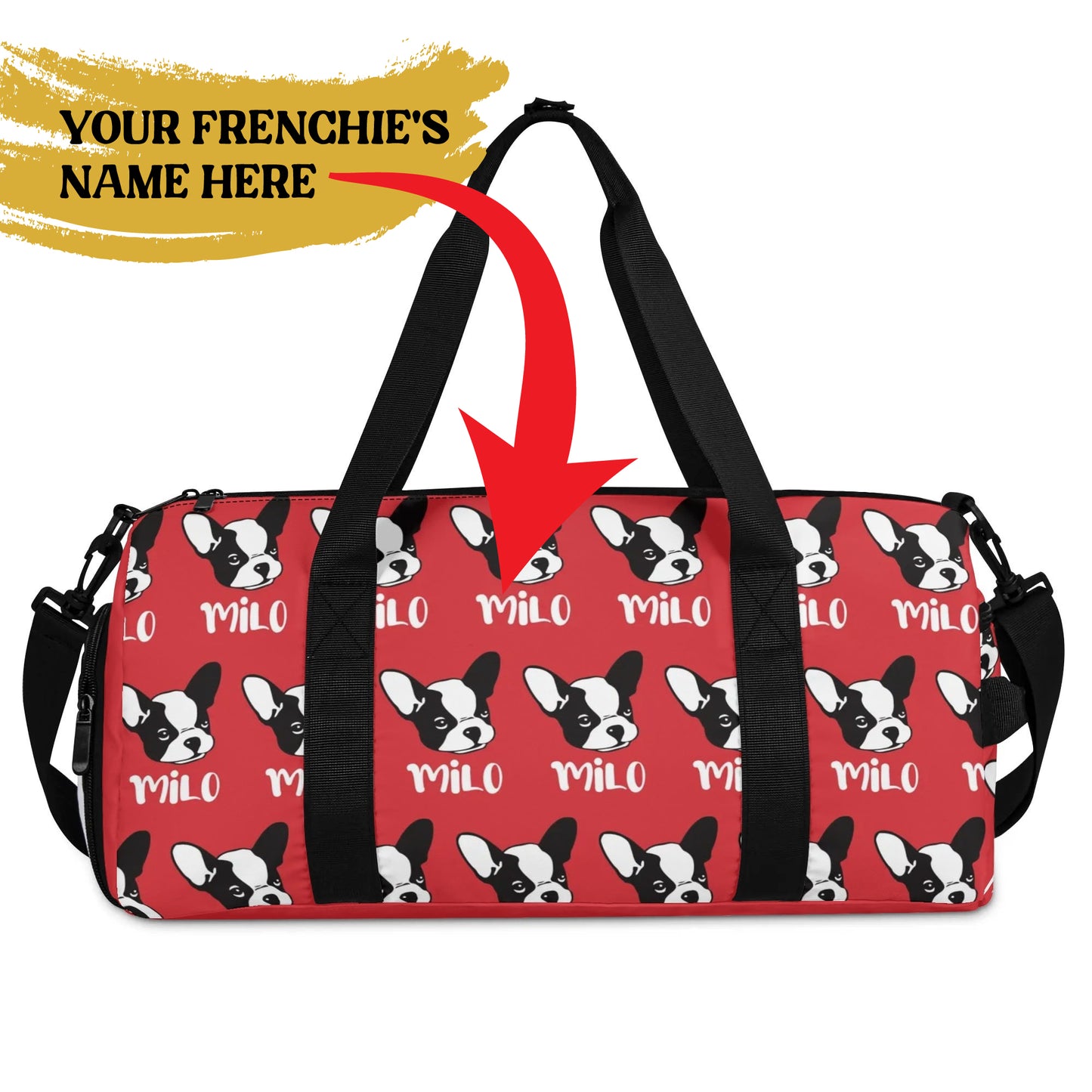 Personalized Gym Bag for Frenchie Lovers with Your Frenchie’s Name