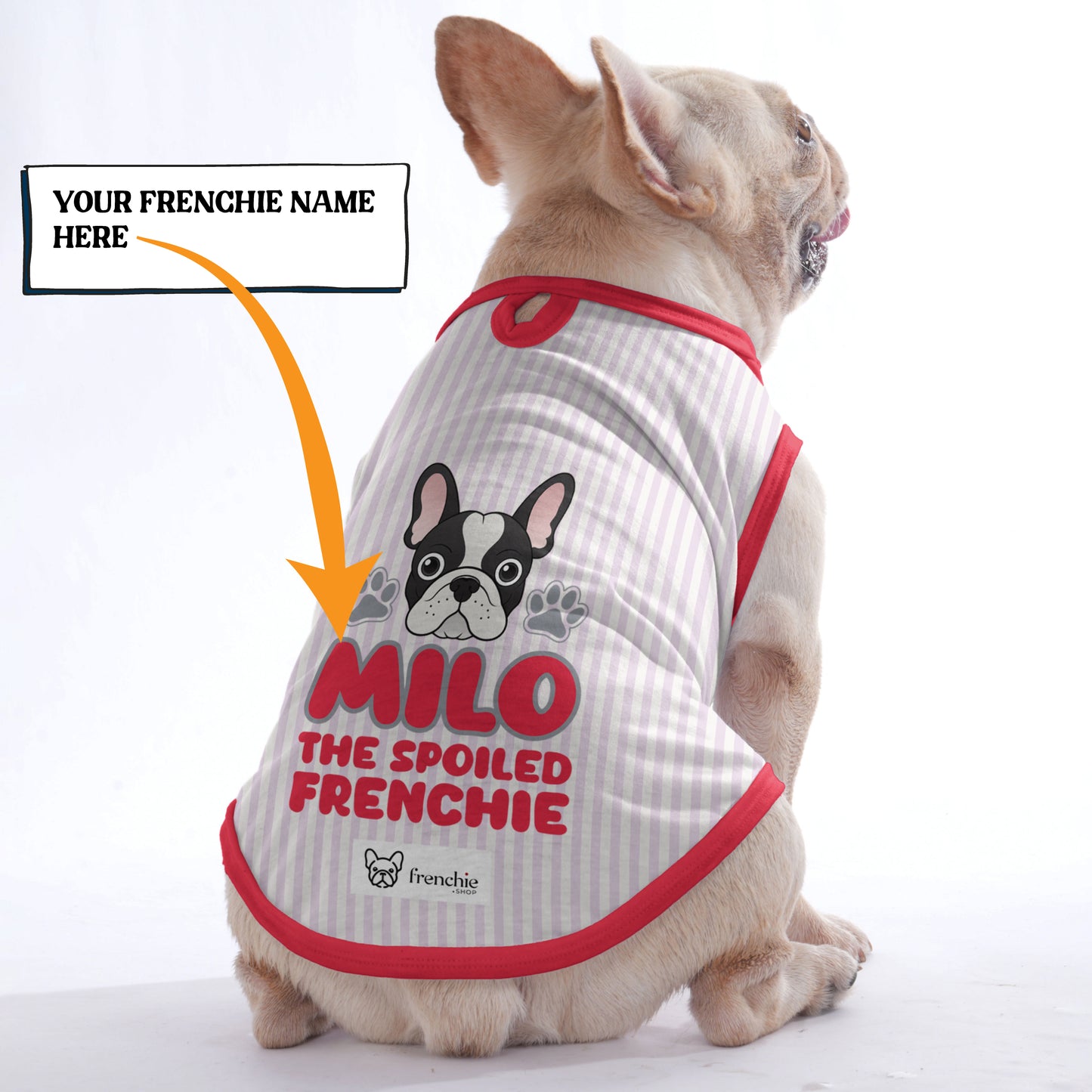 Personalized Shirt for Frenchies with Your Pup’s Name - Frenchie Shop Original