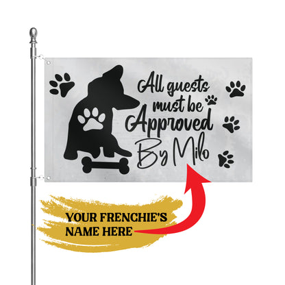 Personalized French Bulldog Garden Flag with frenchie name