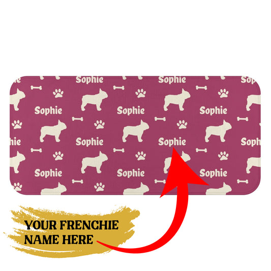 Personalized Towel for Frenchie Lover with Frenchie Name