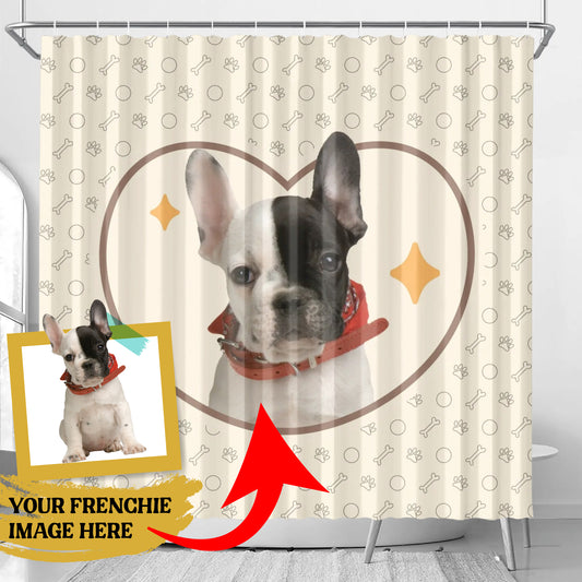 Personalized Shower Curtain with Frenchie’s Image