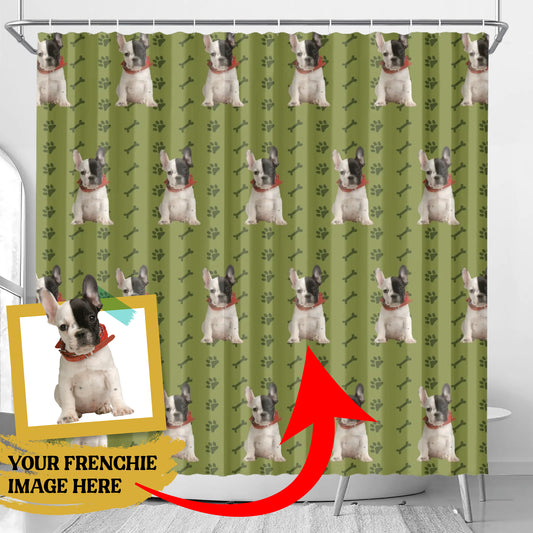 Personalized Shower Curtain with Frenchie’s Image