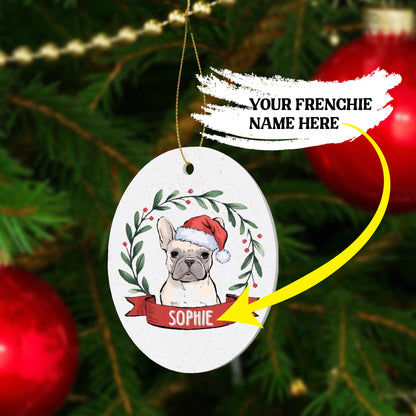 Personalized Ornaments for Frenchie Lovers with Your Frenchie’s Name