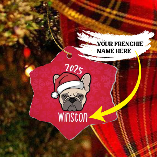 Personalized Ornaments for Frenchie Lovers with Your Frenchie’s Name