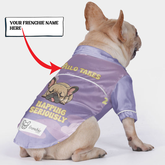 Custom French Bulldog Pajamas with Your Frenchie's Name