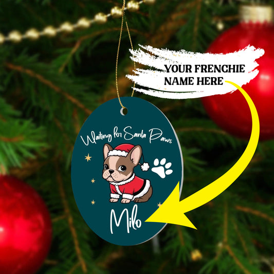 Personalized Ornaments for Frenchie Lovers with Your Frenchie’s Name