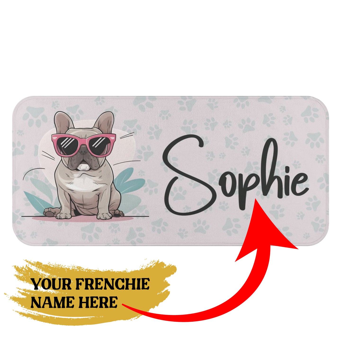 Personalized Towel for Frenchie Lover with Frenchie Name