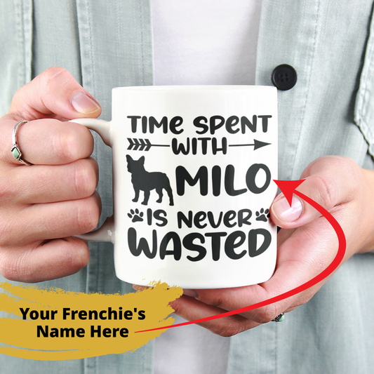 Personalized Ceramic Mug with Custom Frenchie Name