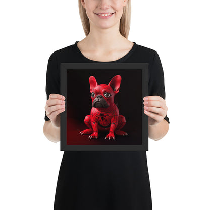 Frenchie Posh Framed Poster - Classy Wall Décor with a Canine Charm