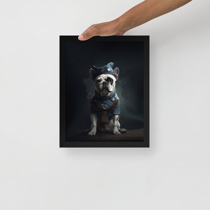 Frenchie Art Print - Nautical Framed Poster