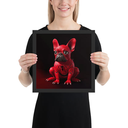 Frenchie Posh Framed Poster - Classy Wall Décor with a Canine Charm