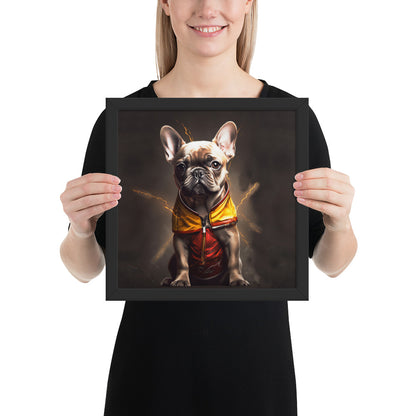 Frenchie Speedy Framed Poster