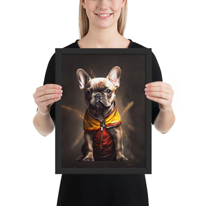 Frenchie Speedy Framed Poster