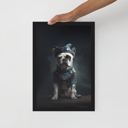 Frenchie Art Print - Nautical Framed Poster