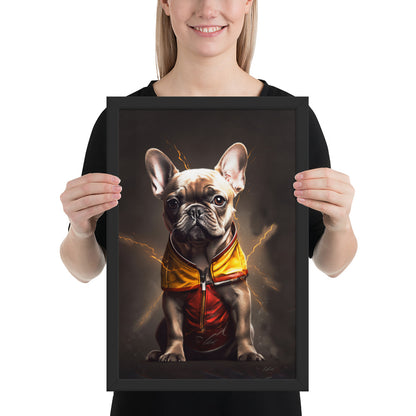 Frenchie Speedy Framed Poster