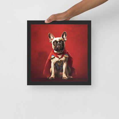 Frenchie Sophistication Framed Poster - Artistic Flair with a Dog-Lover's Touch