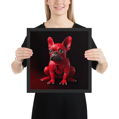 Frenchie Posh Framed Poster - Classy Wall Décor with a Canine Charm